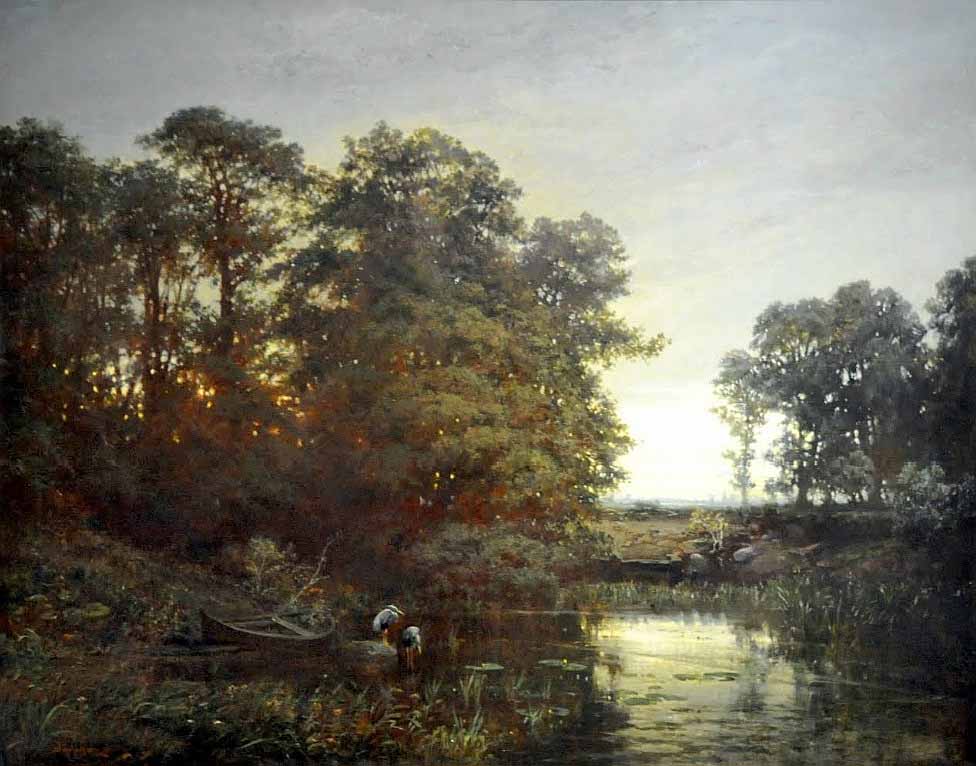 Landscape with a pond